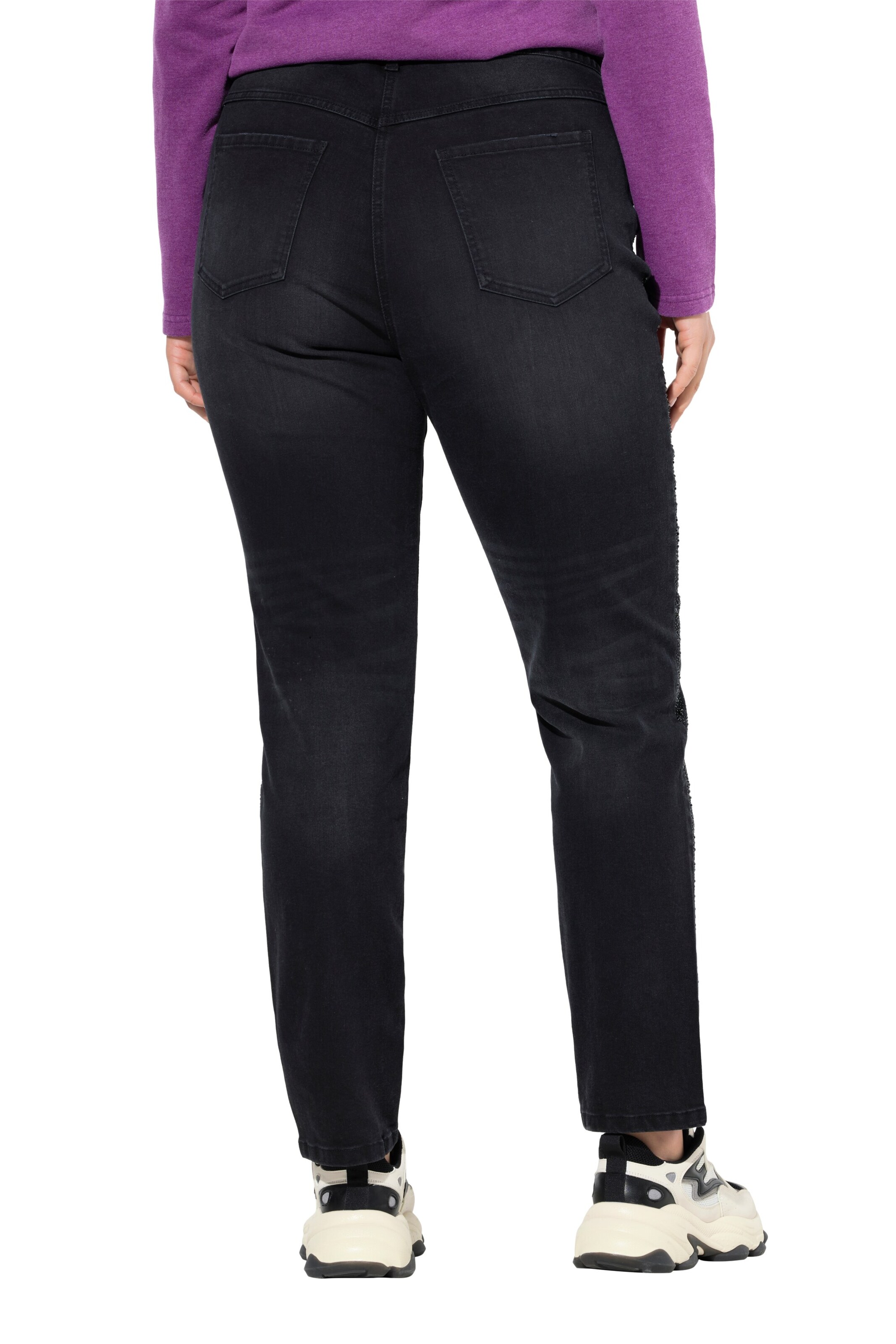 Ulla Popken Regular Jeans in Zwart