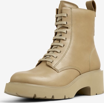 CAMPER Lace-Up Ankle Boots 'Milah' in Beige: front