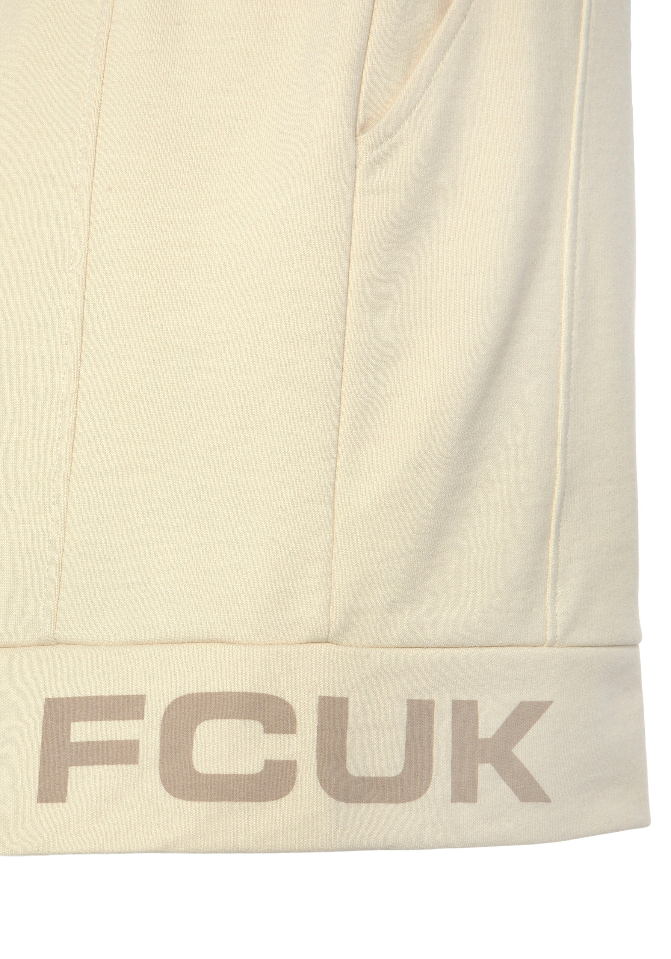 FCUK Широки крачоли Панталон в бежово