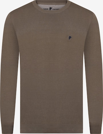 DENIM CULTURE Pullover ' NARCISO ' in Braun: predná strana