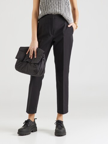 Calvin Klein Regular Pleated Pants in Black: front