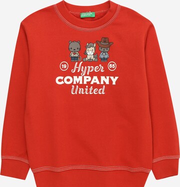 UNITED COLORS OF BENETTON Sweatshirt in Rood: voorkant