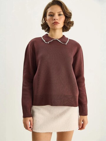 Bianco Lucci Sweater 'Pullover' in Purple
