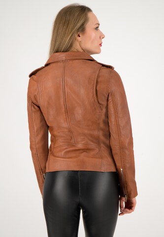 URBAN 5884® Lederjacke 'Amelia' in Braun