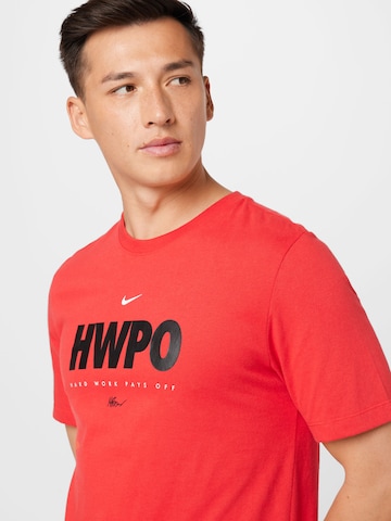 NIKETehnička sportska majica 'HWPO' - crvena boja