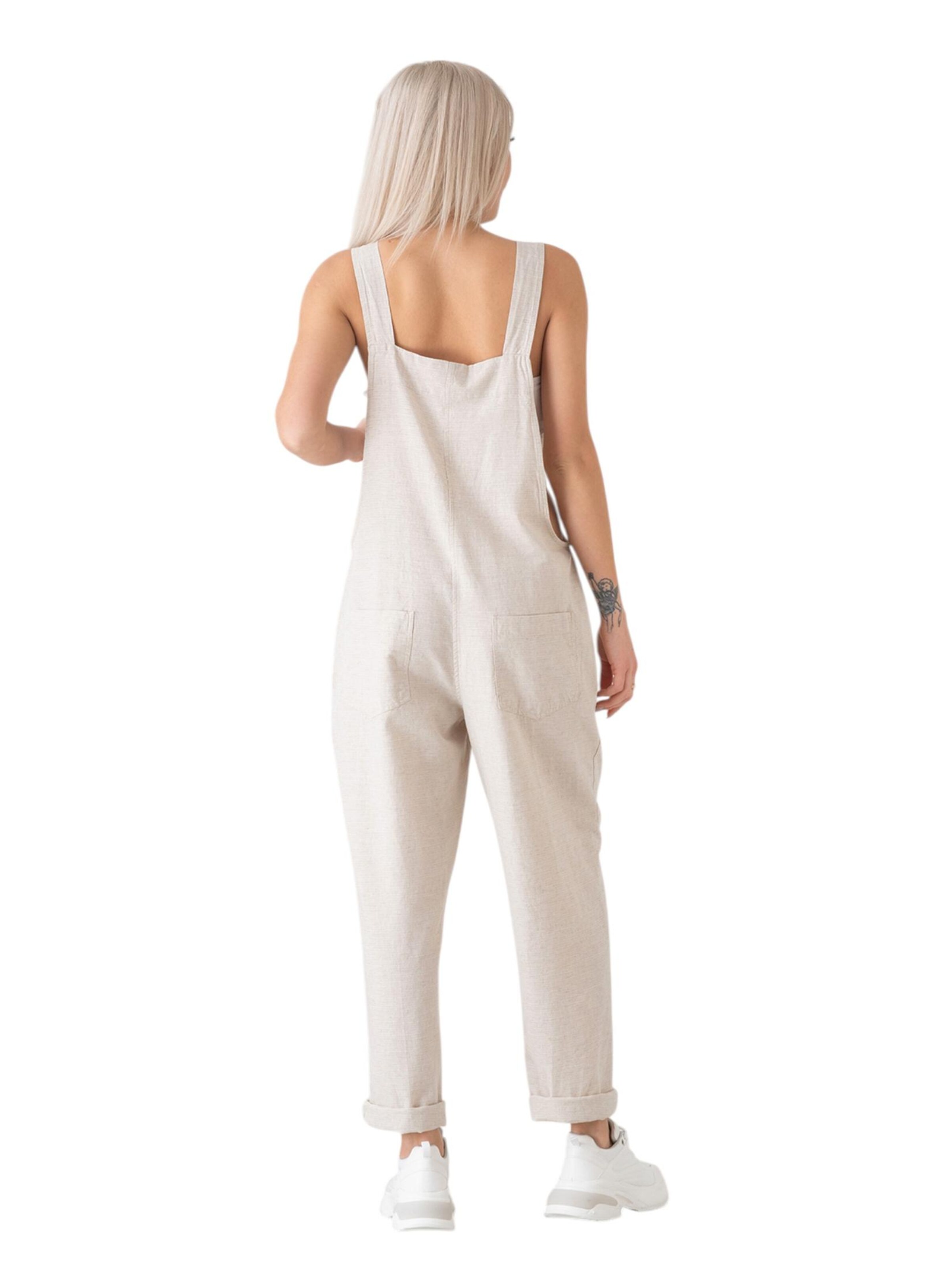 WENOR Loosefit Latzhose 'Roa' in Beige