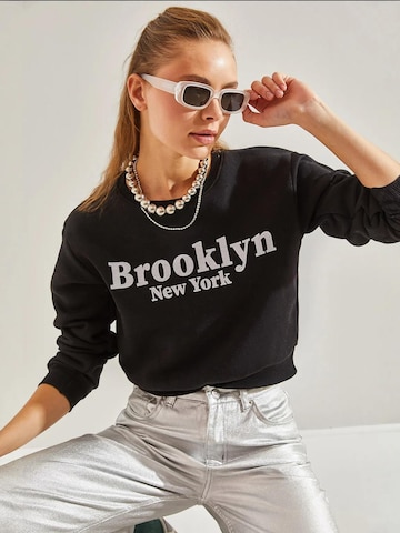 Sweat-shirt Bianco Lucci en noir