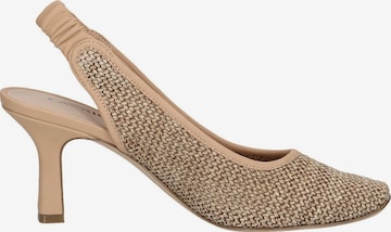 CAPRICE Slingback Pumps in Beige