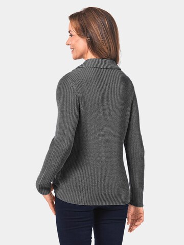 Goldner Pullover in Grau