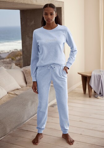 Effilé Pantalon de pyjama BENCH en bleu