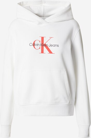 Calvin Klein Jeans Sweatshirt in hellrot / schwarz / weiß, Produktansicht