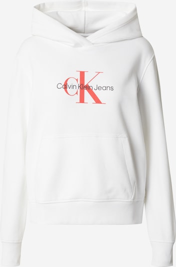 Calvin Klein Jeans Sweatshirt i ljusröd / svart / vit, Produktvy