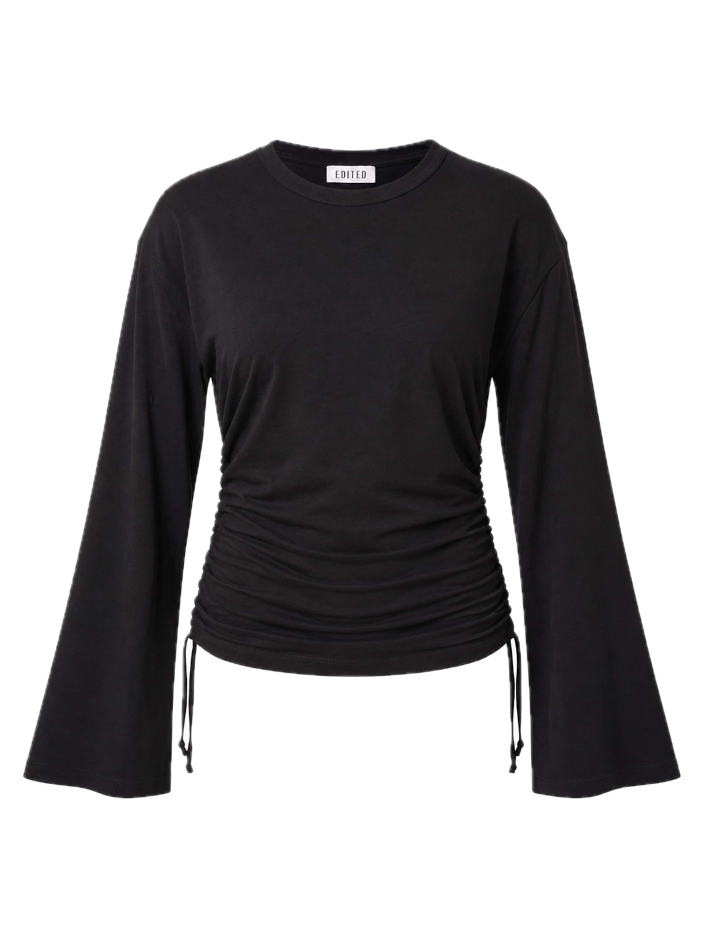 EDITED Shirt 'Gilda' in Zwart: voorkant