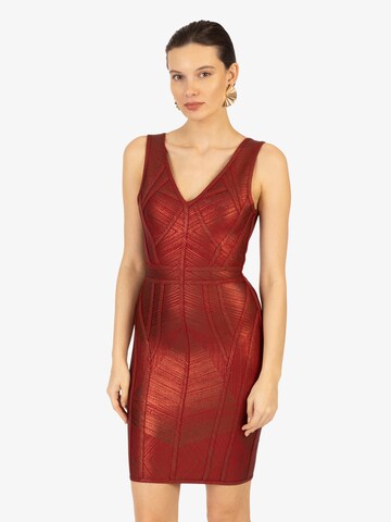 Robe de cocktail Kraimod en rouge : devant