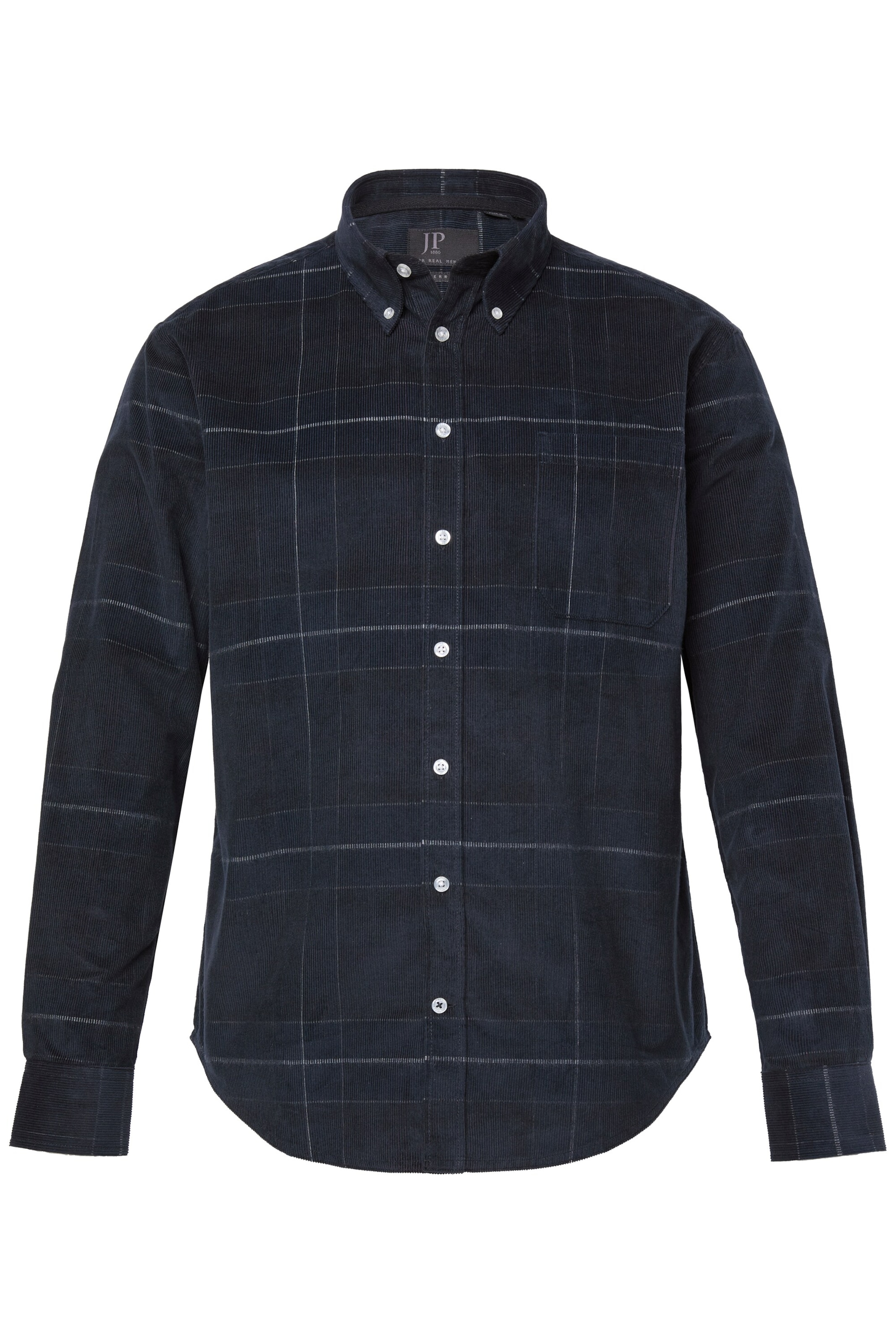 JP1880 Regular fit Overhemd in Zwart: voorkant