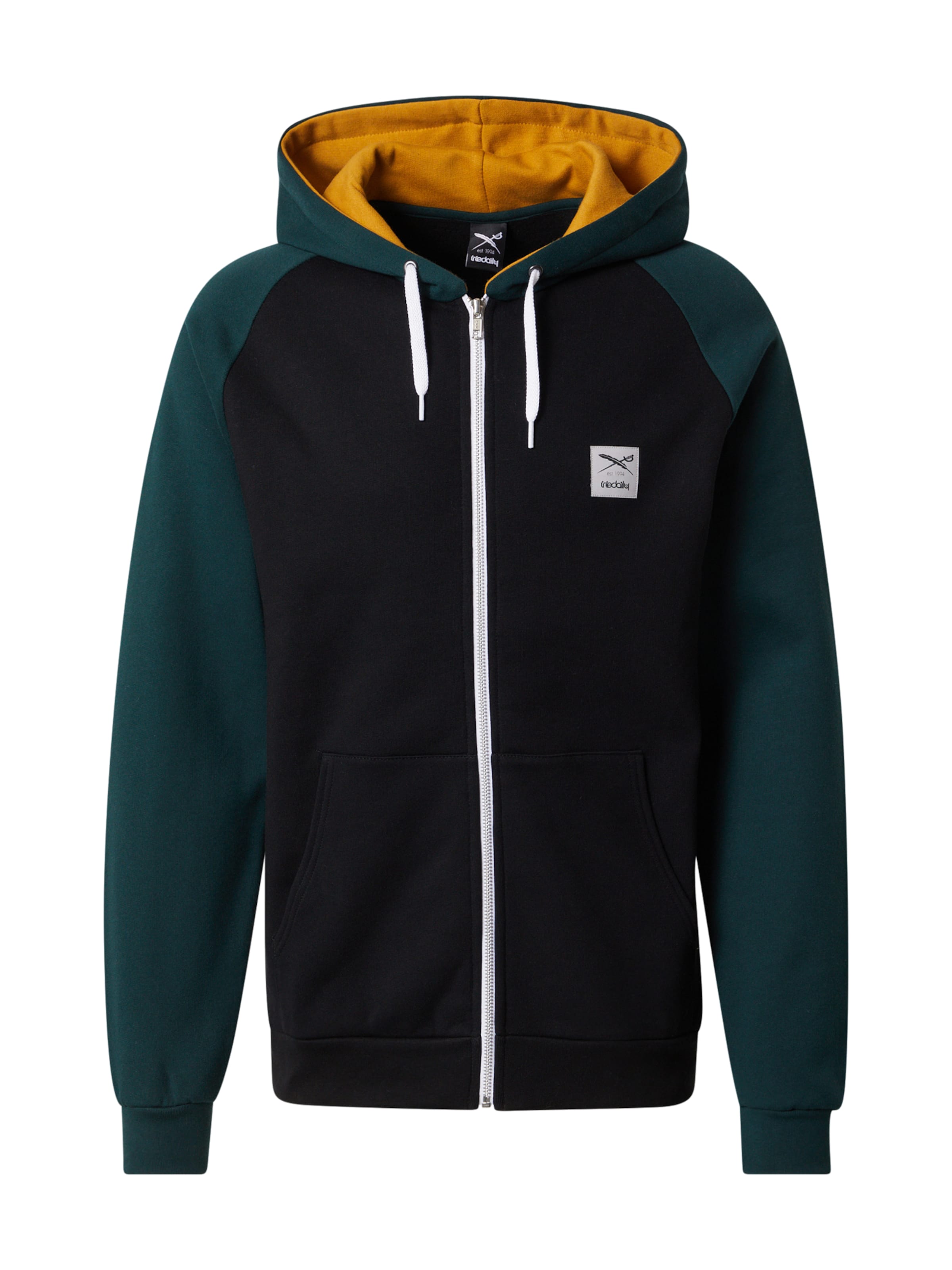 Iriedaily Кофта на молнии 'De College 2' в Синий: спереди