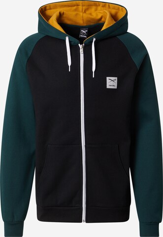 Iriedaily Zip-Up Hoodie in Blue: front