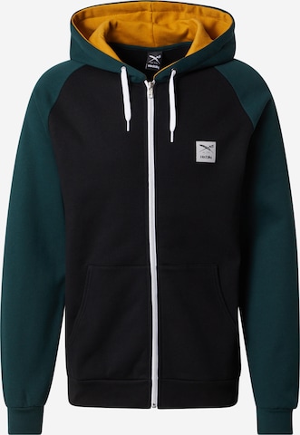 Iriedaily Zip-Up Hoodie in Blue: front