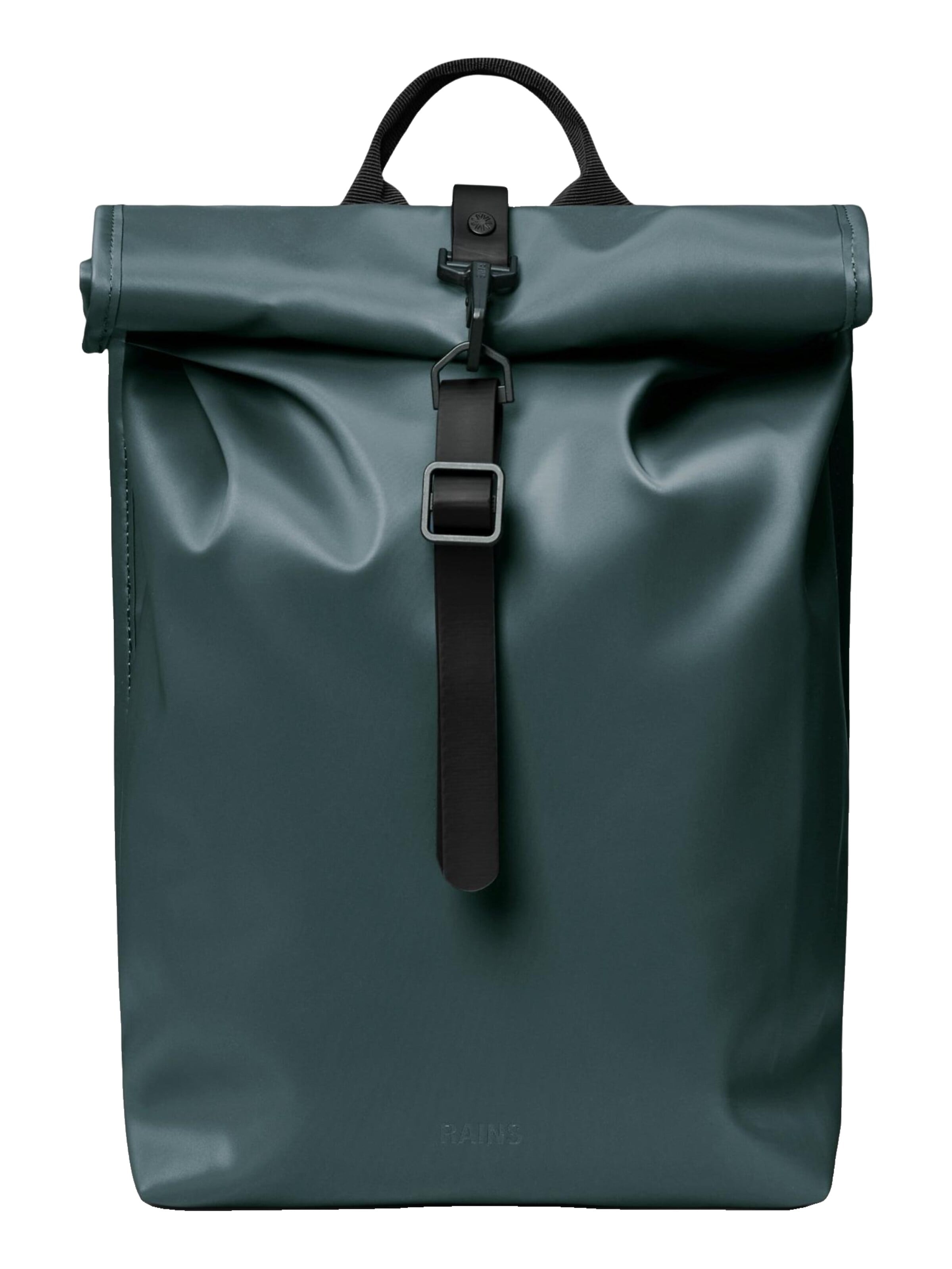 RAINS Rucksack 'Rolltop'‌‌‌‌‌ in Grün: Vorderseite