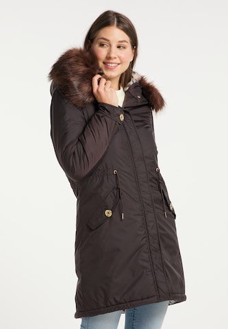 MYMO Winter Parka in Brown: front