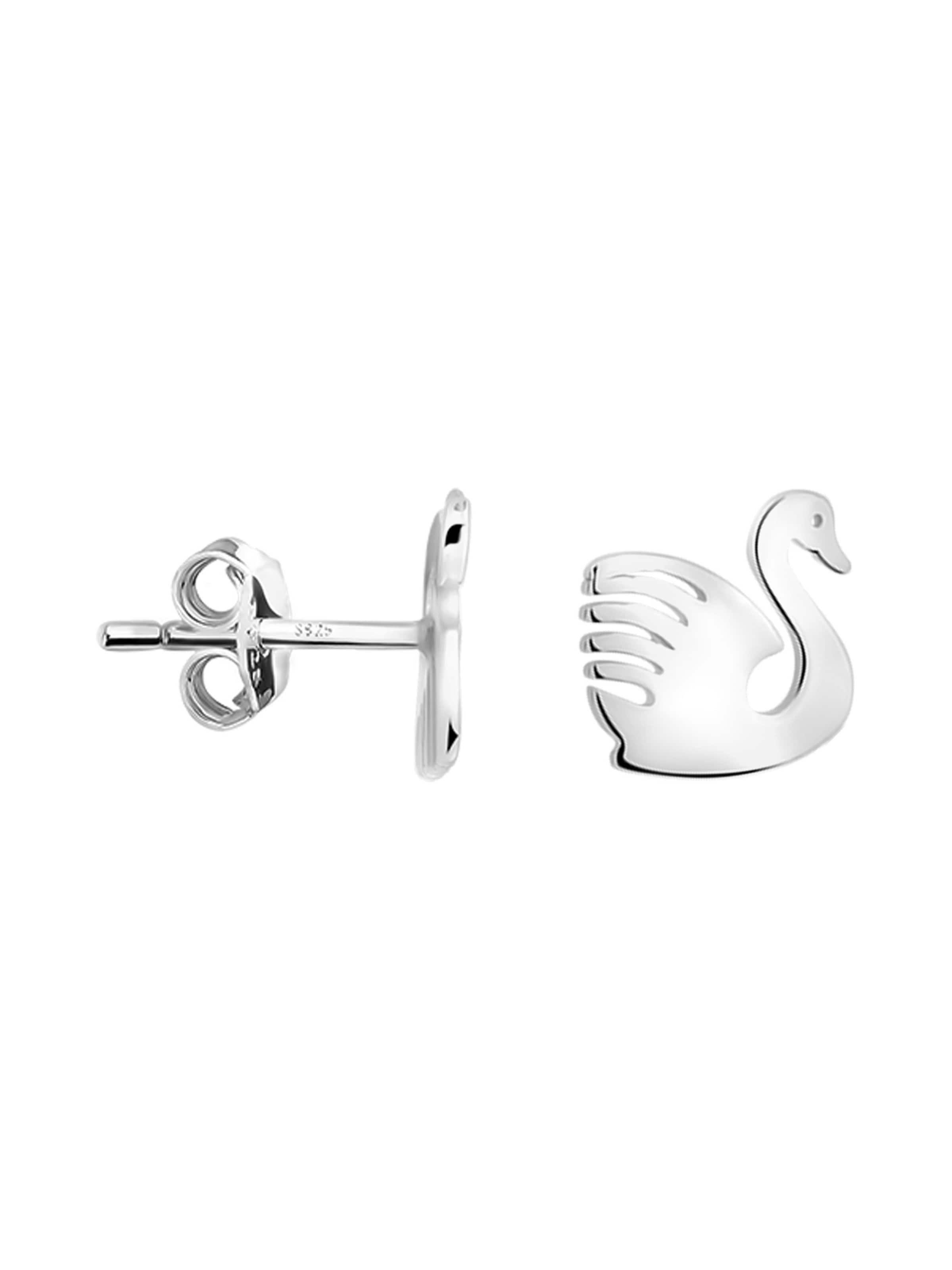 Sofia Milani Earrings 'Swan' in Silver: front