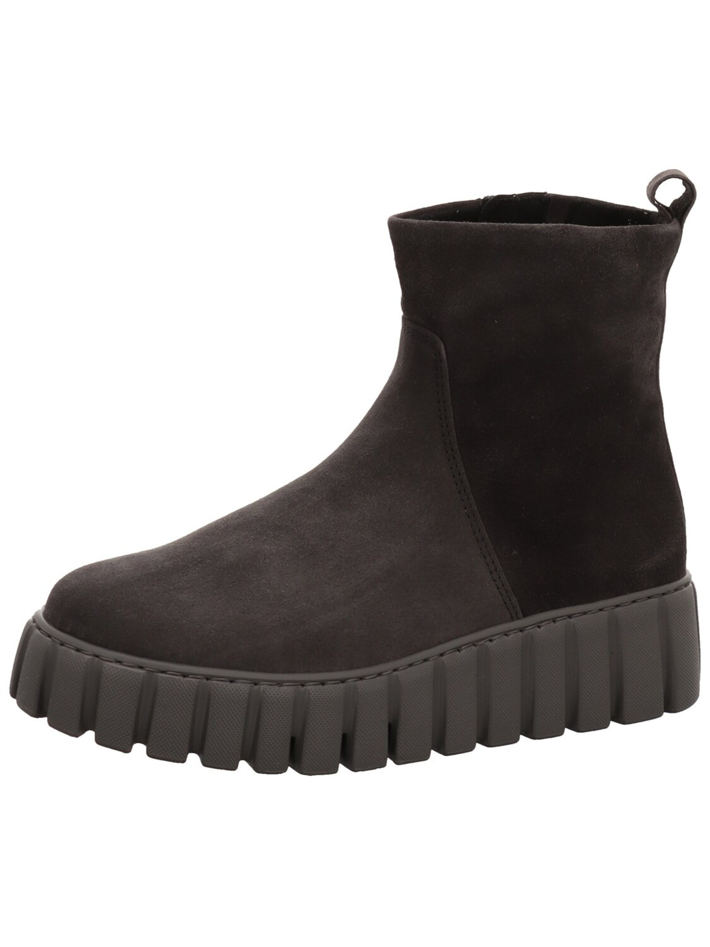 Gabor Comfort Enkellaarsje 'Schnürschuh Damen 76-780-39 Rauleder in grau' in Bruin: voorkant