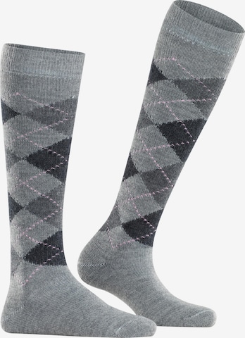 BURLINGTON Over the Knee Socks 'Whitby' in Grey: front
