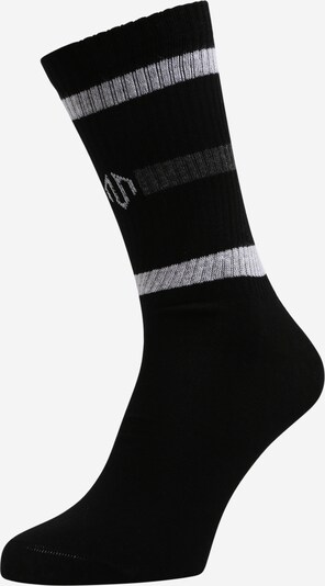 MOROTAI Sports socks 'Varsity Striped' in Grey / Black / White, Item view
