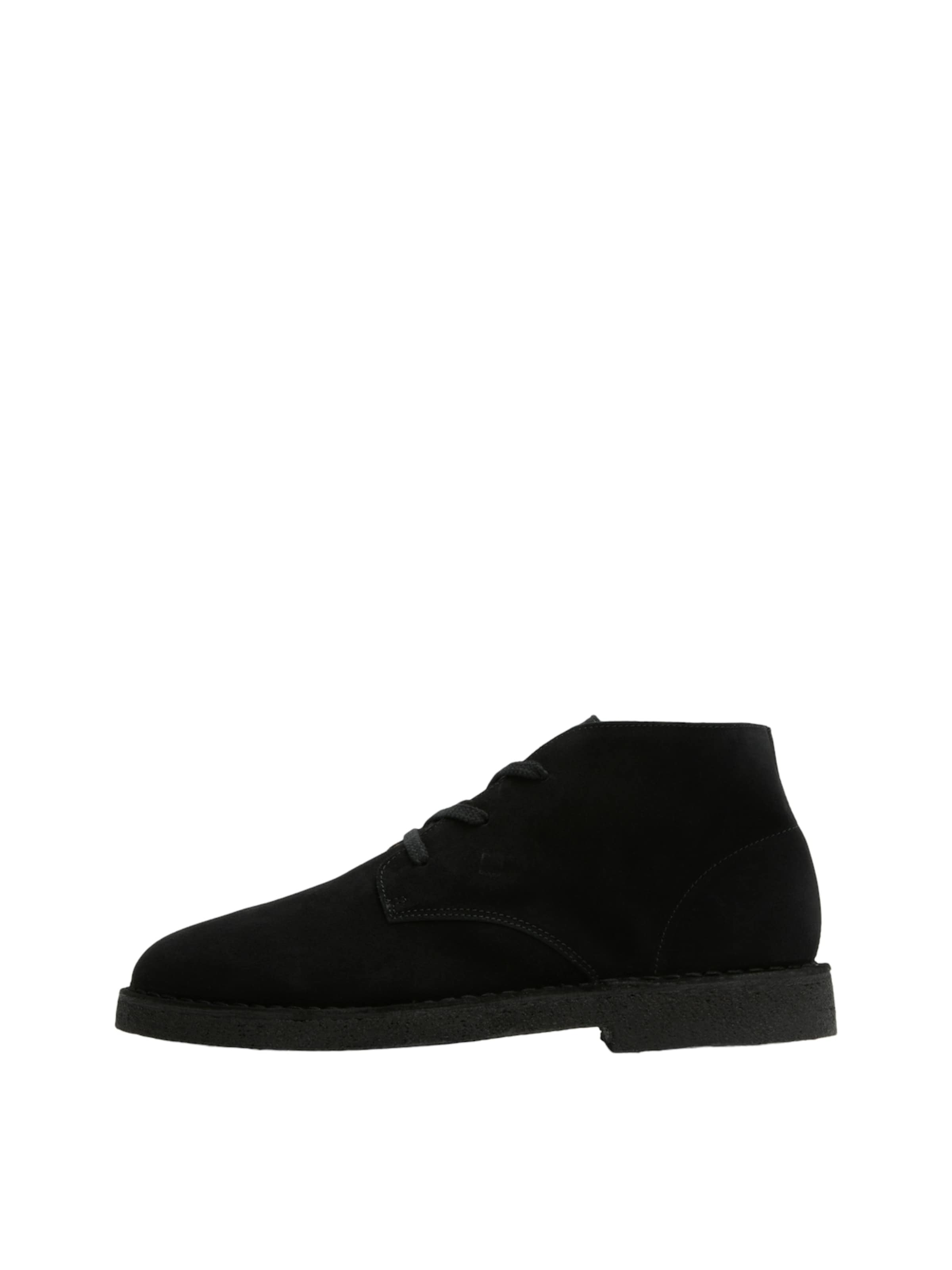 SELECTED - Botines chukka 'Ricco' en negro: frente