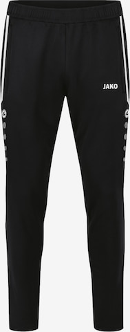 JAKO Regular Workout Pants in Black: front