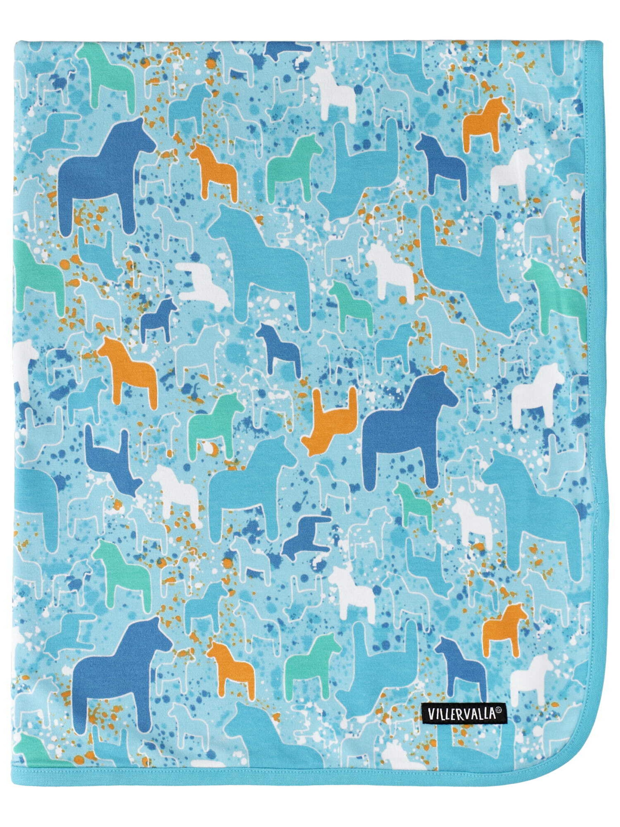 Villervalla Babydecke in Blau: Vorderseite