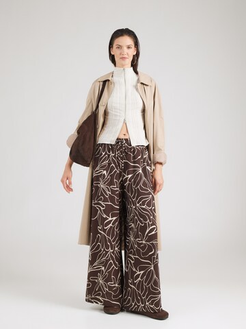 JDY Wide leg Byxa 'JDYVENUS' i brun