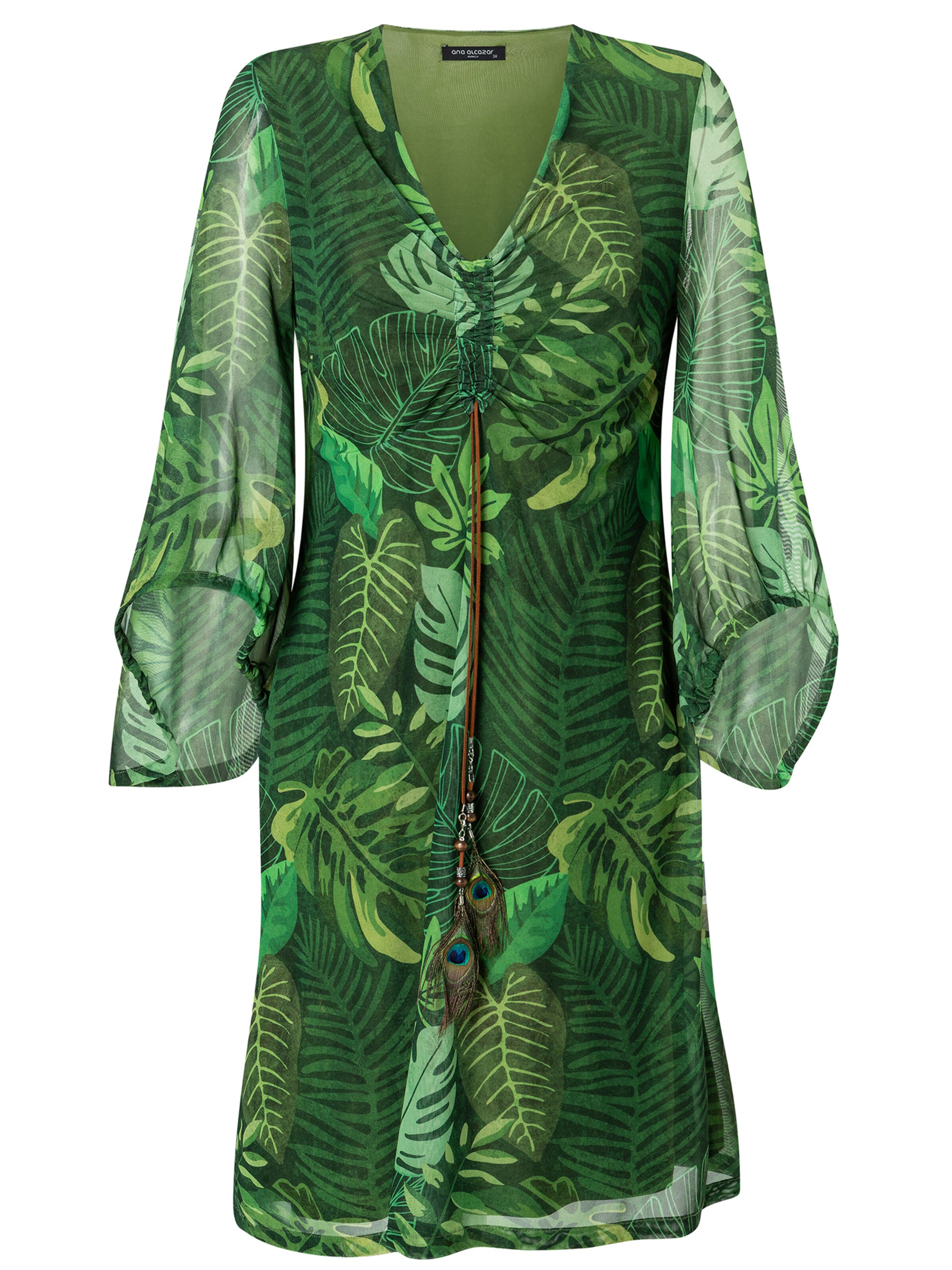 Ana Alcazar Jurk 'Ziena' in Groen: voorkant