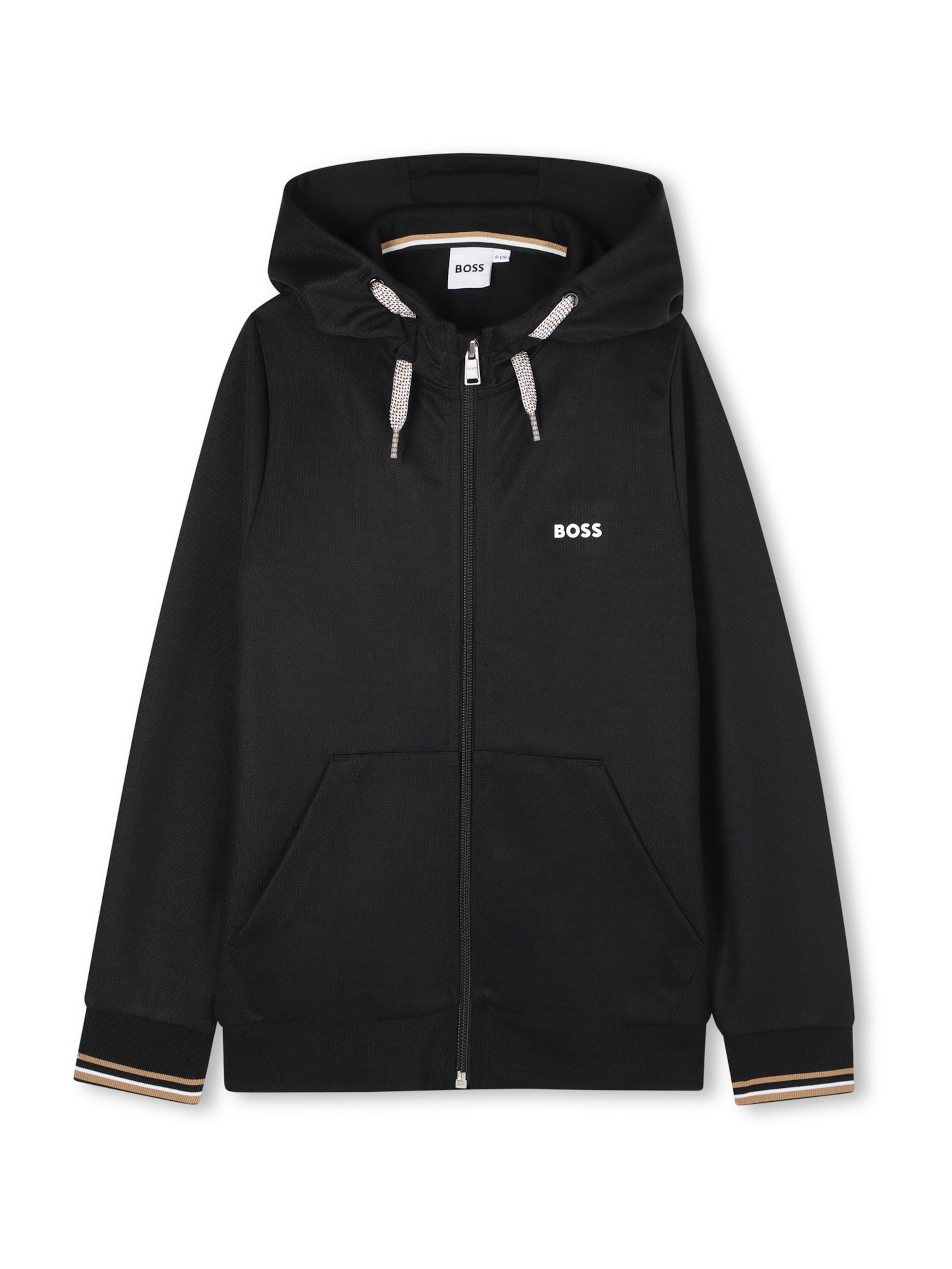 BOSS Strickjacke in Schwarz: Vorderseite