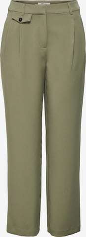 ONLY Wide leg Pleat-Front Pants 'Triana' in Green: front