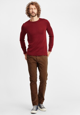 BLEND Slim fit Trousers 'Manito' in Brown