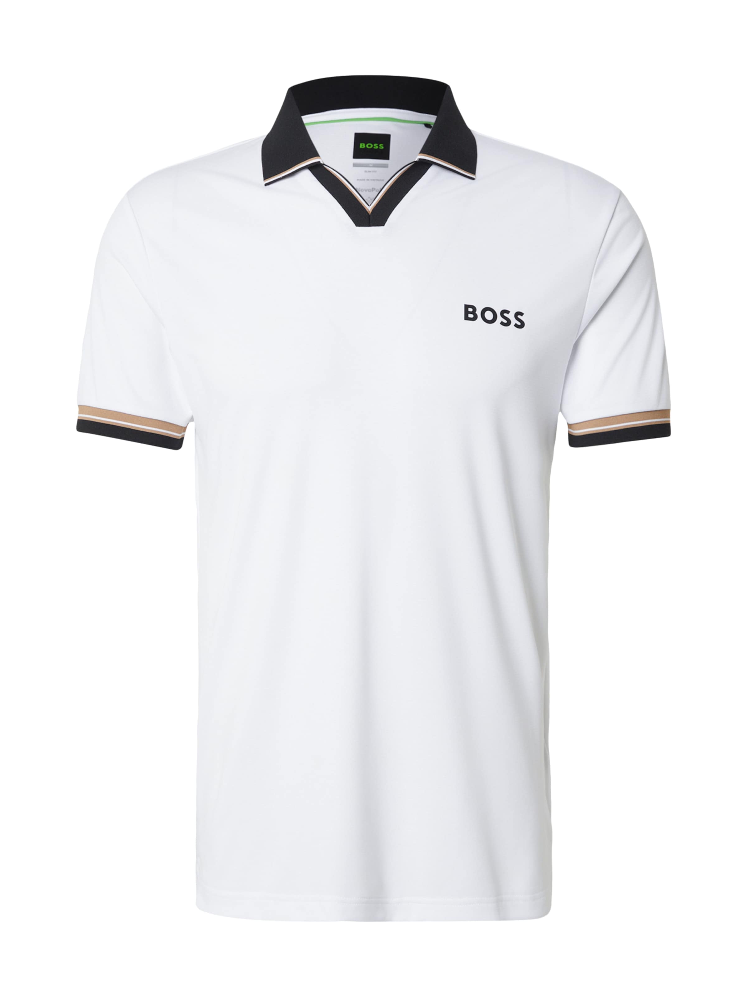 balta BOSS Sportiniai marškinėliai: priekis