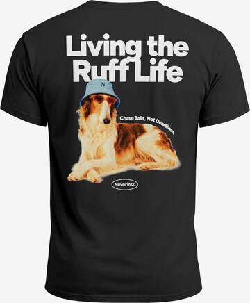 Neverless Shirt 'Ruff Life Borzoi' in Black: front
