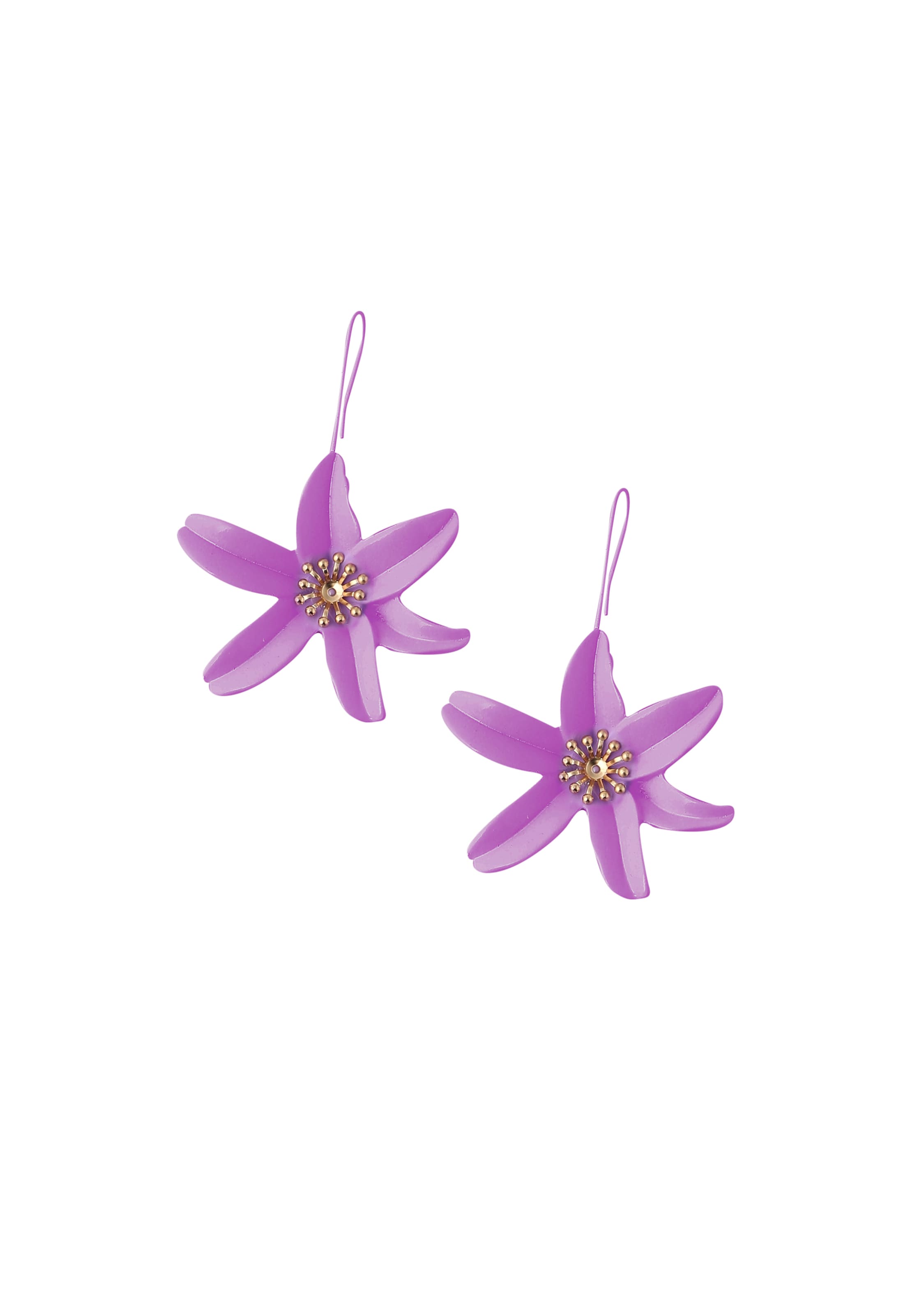 Boucles d'oreilles 'Kirstin' SOHI en violet : devant