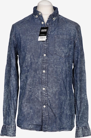 JACK & JONES Button Up Shirt in L in Blue: front