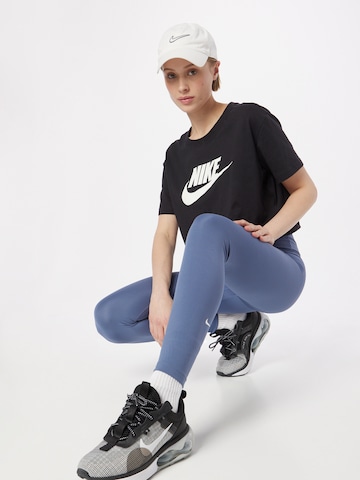 NIKE Skinny Sportbroek 'One' in Blauw