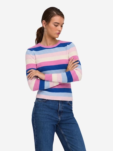 Pullover 'ONLIBI LS O-NECK RIB CC KNT 15377948' di ONLY in blu: frontale