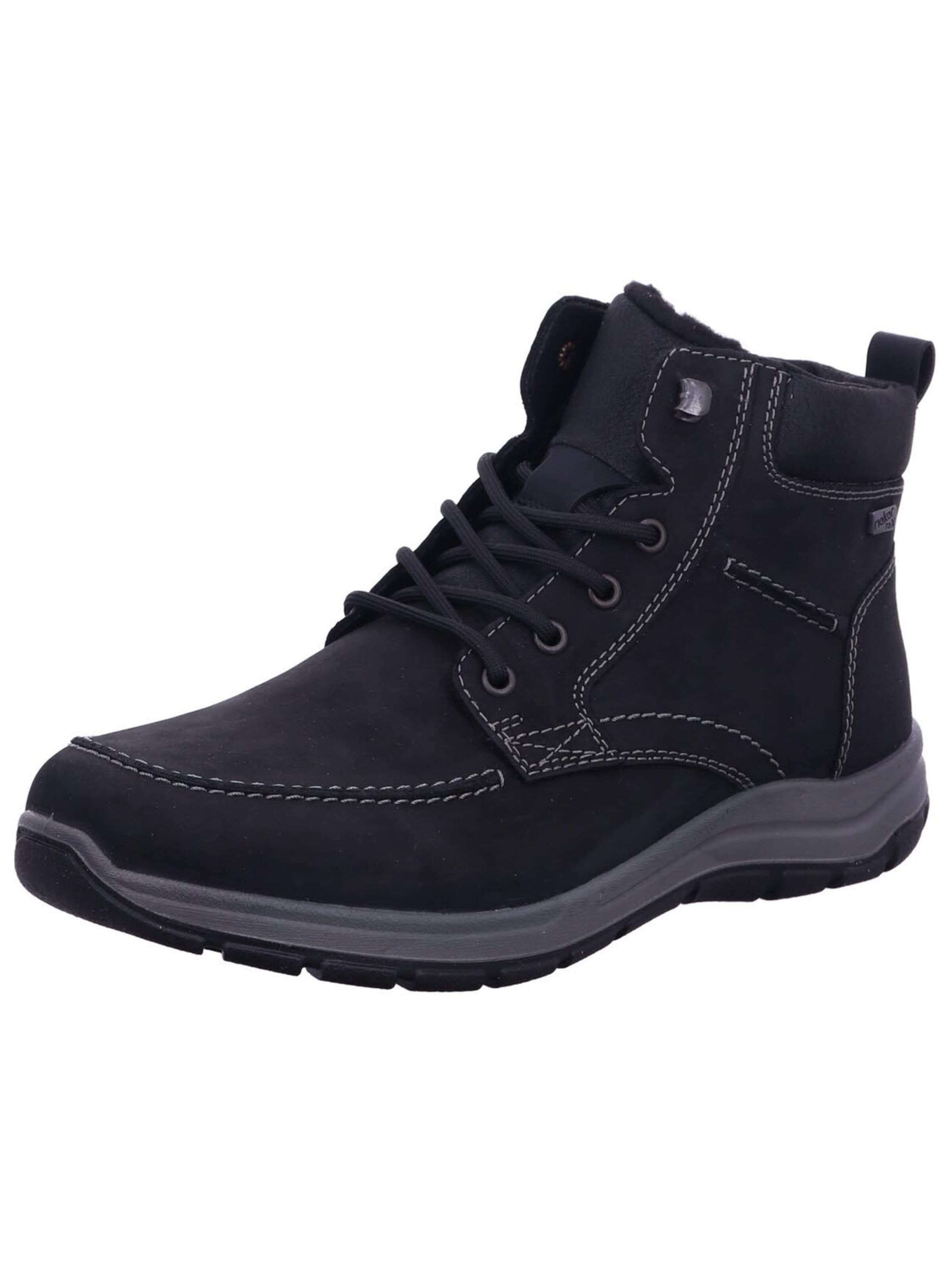 Rieker - Botas 'Stiefelette Herren 03610 00 Kunststoff (Synthetik) in schwarz' en negro: frente