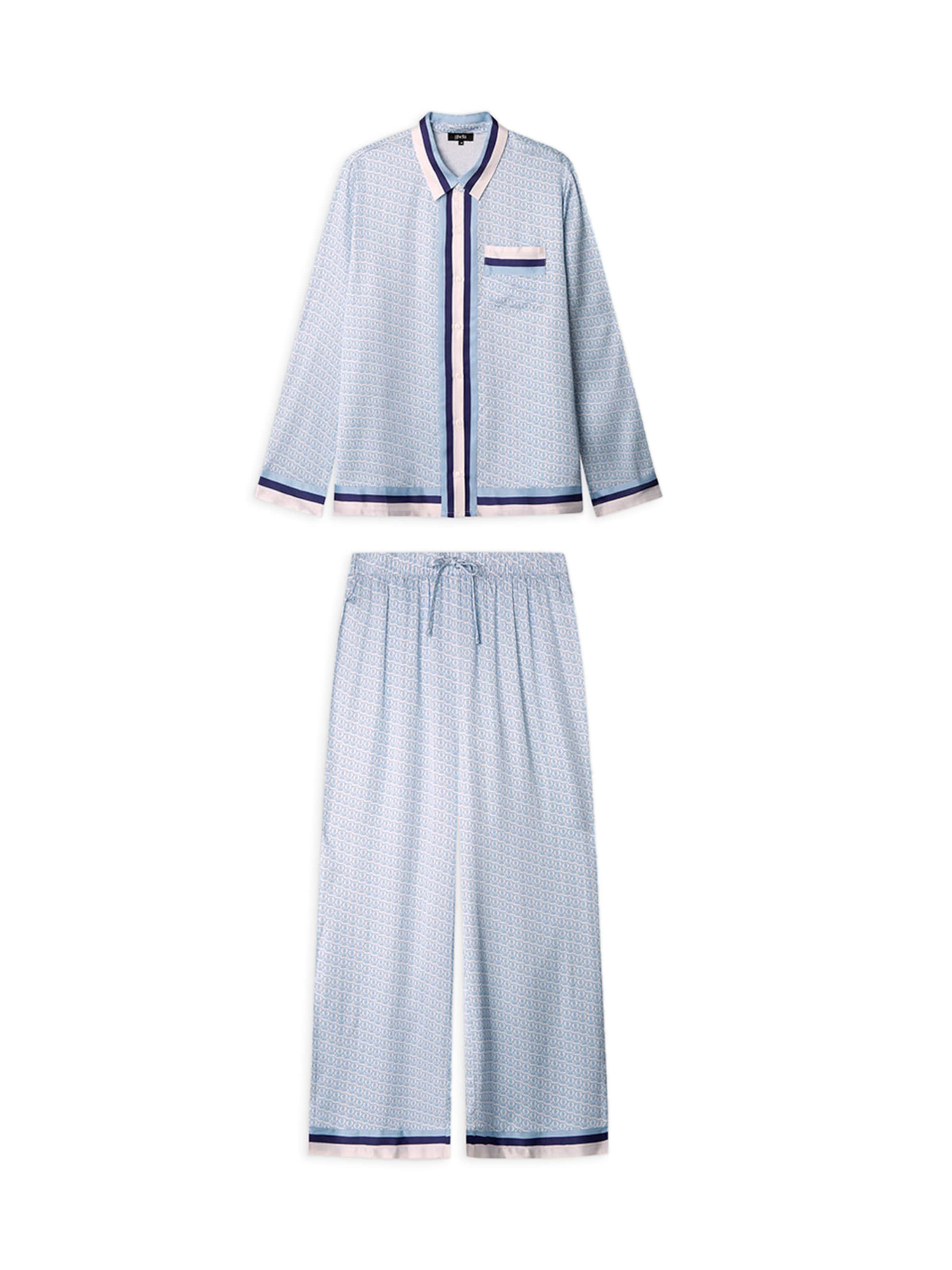 Gisela Pyjama in Blauw: voorkant