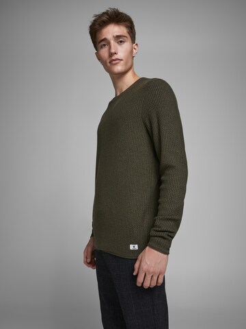 JACK & JONES Regularny krój Sweter 'Carlos' w kolorze zielony