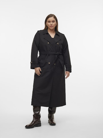 Vero Moda Curve Between-Seasons Coat 'Chloe' in Black: front