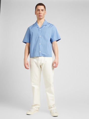 WEEKDAY Regular fit Button Up Shirt 'Charlie' in Blue