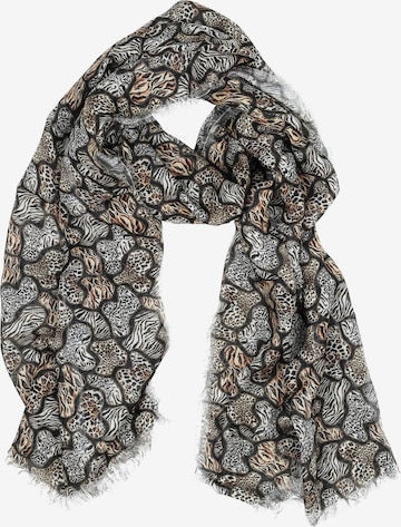 COLLEZIONE ALESSANDRO Schal 'Wildegance' in Schwarz: Vorderseite