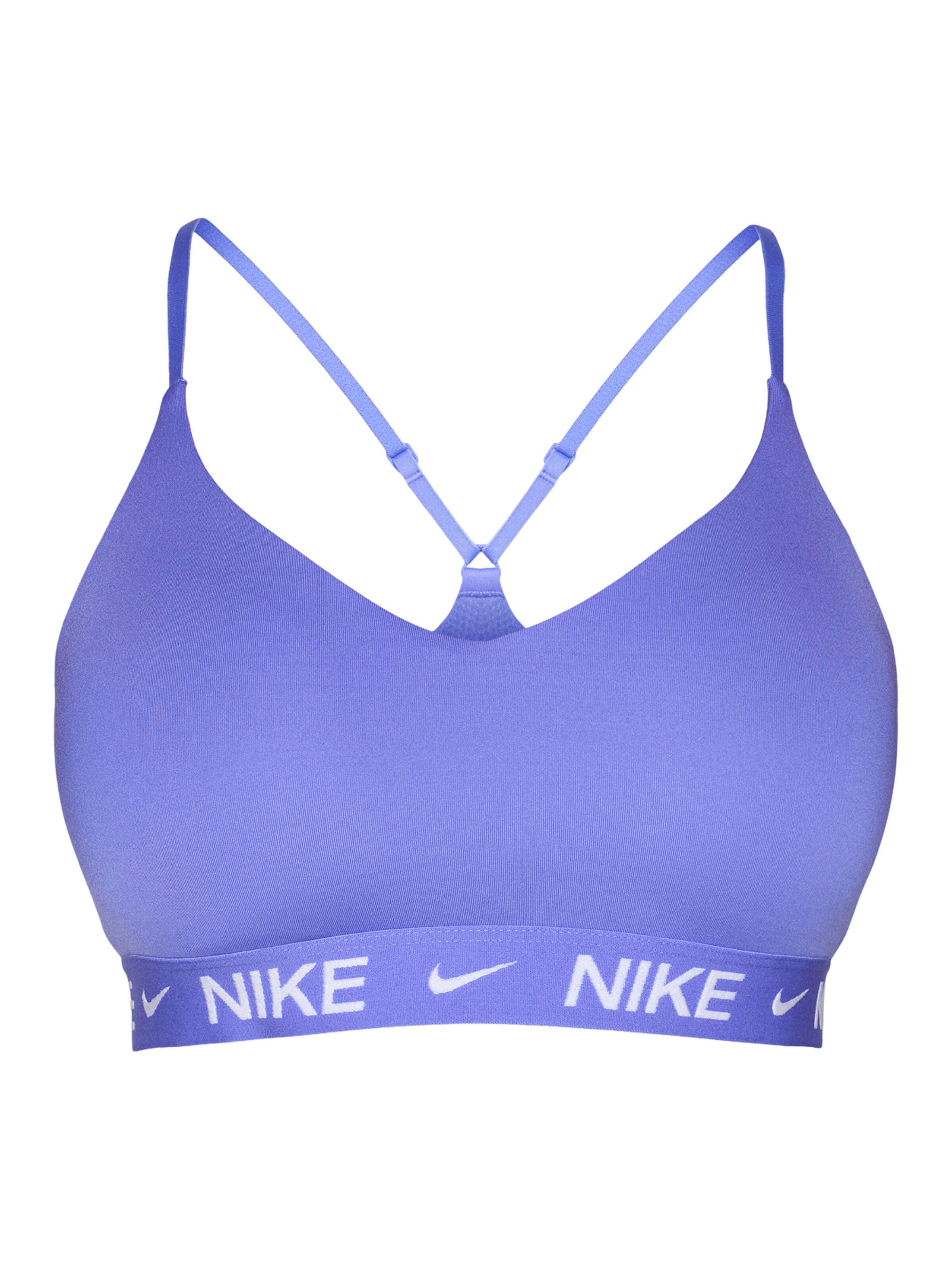 Sutien sport 'INDY' de la NIKE pe albastru: față