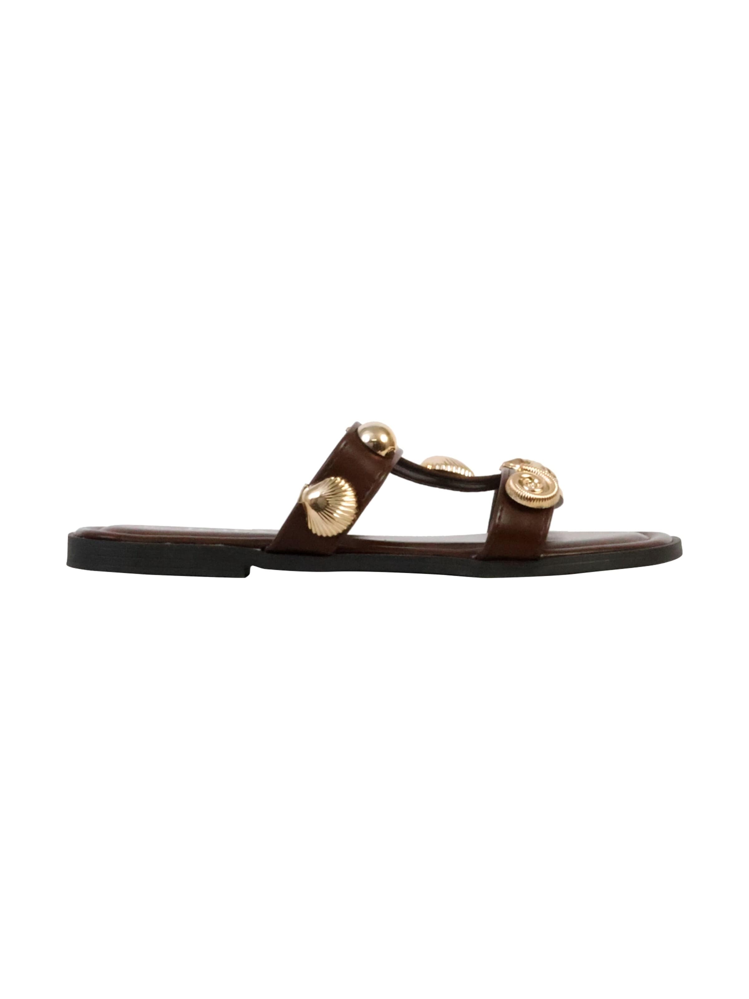 Joia Sandals 'Sandalen zum Hineinschlüpfen' in Brown: front